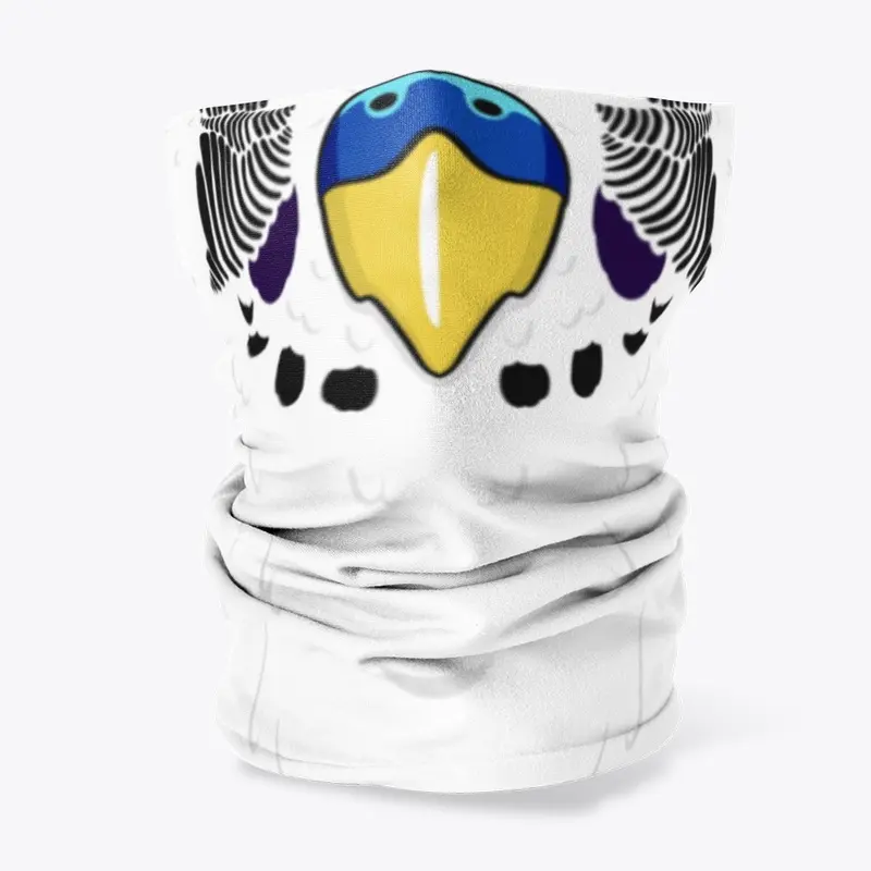 Budgie Beak Mask | White and Blue